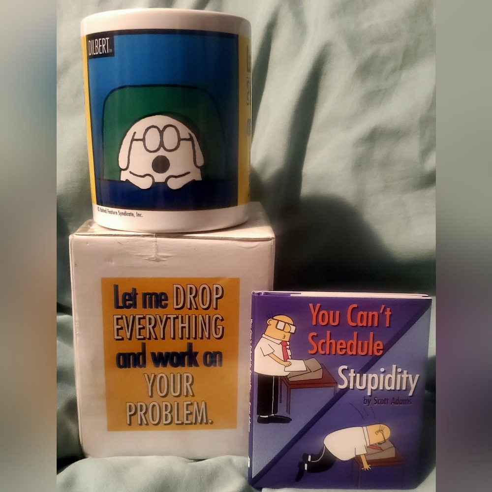 Dilbert Mug "Let me DROP EVERYTHING and work on your PROBLEM" Vintage